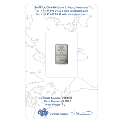 1 грам платина кюлче PAMP